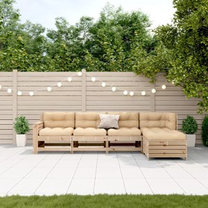 Maison exclusive - salon de jardin 5 pcs avec coussins bois de pin massif
