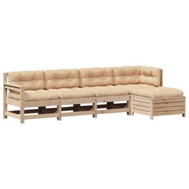 Maison exclusive - salon de jardin 5 pcs avec coussins bois de pin massif