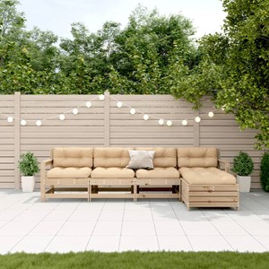 Maison exclusive - salon de jardin 5 pcs avec coussins bois de pin massif