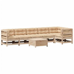 Maison exclusive - salon de jardin 7 pcs avec coussins bois de pin massif