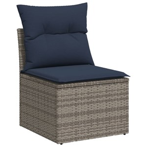 Maison exclusive - salon de jardin 6 pcs avec coussins gris résine tressée