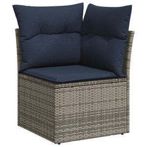 Maison exclusive - salon de jardin 6 pcs avec coussins gris résine tressée