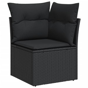 Maison exclusive - salon de jardin 12 pcs avec coussins noir résine tressée