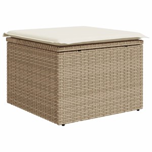 Maison exclusive - salon de jardin avec coussins 10 pcs beige résine tressée