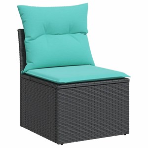 Maison exclusive - salon de jardin 6 pcs avec coussins noir résine tressée