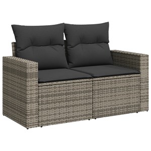 Maison exclusive - salon de jardin 6 pcs avec coussins gris résine tressée