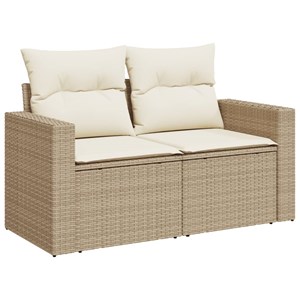 Maison exclusive - salon de jardin avec coussins 13 pcs beige résine tressée
