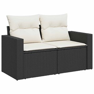 Maison exclusive - salon de jardin 12 pcs avec coussins noir résine tressée