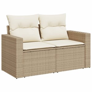 Maison exclusive - salon de jardin avec coussins 9 pcs beige résine tressée