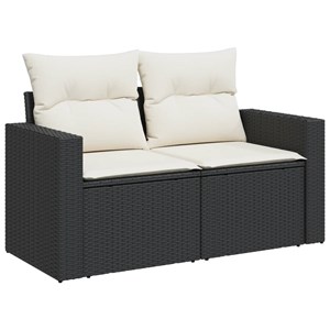 Maison exclusive - salon de jardin 7 pcs avec coussins noir résine tressée