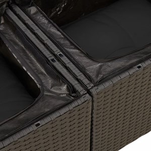 Maison exclusive - salon de jardin 8 pcs avec coussins noir résine tressée