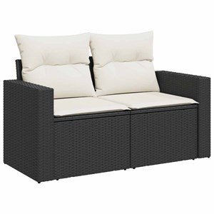 Maison exclusive - salon de jardin 10 pcs avec coussins noir résine tressée