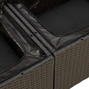 Maison exclusive - salon de jardin 11 pcs avec coussins noir résine tressée