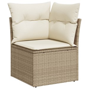 Maison exclusive - salon de jardin avec coussins 14 pcs beige résine tressée