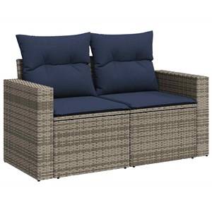 Maison exclusive - salon de jardin avec coussins 12 pcs gris résine tressée