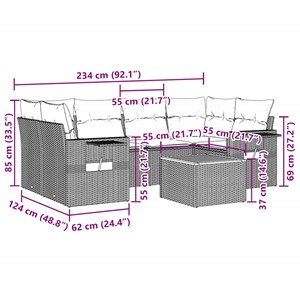 Maison exclusive - salon de jardin 7 pcs avec coussins noir résine tressée