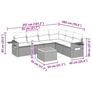 Maison exclusive - salon de jardin 7 pcs avec coussins noir résine tressée