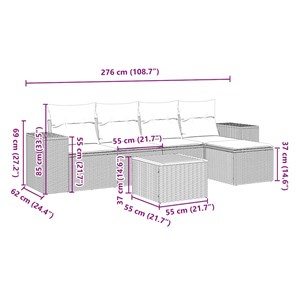 Maison exclusive - salon de jardin 6 pcs avec coussins noir résine tressée