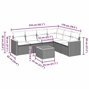 Maison exclusive - salon de jardin 7 pcs avec coussins noir résine tressée