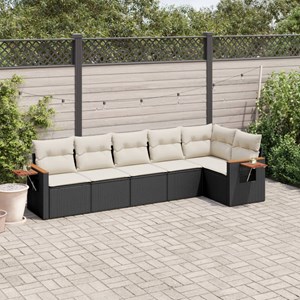Maison exclusive - salon de jardin 6 pcs avec coussins noir résine tressée