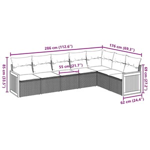 Maison exclusive - salon de jardin avec coussins 7 pcs beige résine tressée