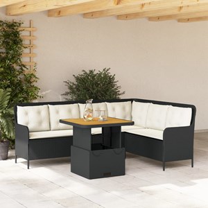 Maison exclusive - canapés de jardin 2 pcs avec coussins noir résine tressée