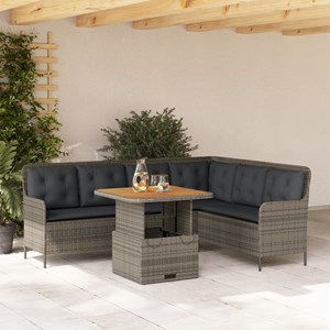 Maison exclusive - salon de jardin 2 pcs avec coussins gris résine tressée