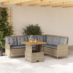 Maison exclusive - salon de jardin avec coussins 2 pcs beige résine tressée