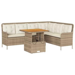 Maison exclusive - salon de jardin avec coussins 2 pcs beige résine tressée