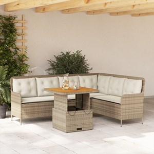 Maison exclusive - salon de jardin avec coussins 2 pcs beige résine tressée
