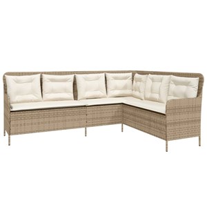 Maison exclusive - salon de jardin avec coussins 2 pcs beige résine tressée