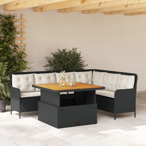 Maison exclusive - canapés de jardin 2 pcs avec coussins noir résine tressée