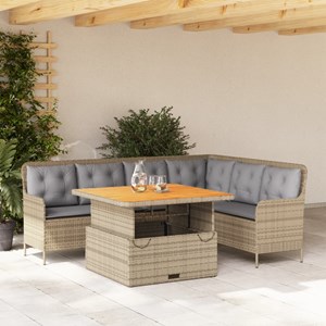Maison exclusive - salon de jardin avec coussins 2 pcs beige résine tressée