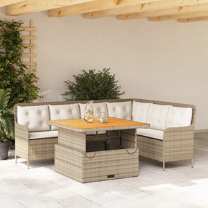 Maison exclusive - salon de jardin avec coussins 2 pcs beige résine tressée