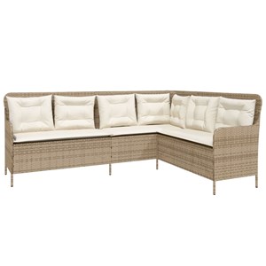 Maison exclusive - salon de jardin avec coussins 2 pcs beige résine tressée