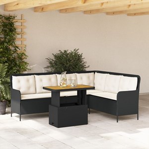 Maison exclusive - canapés de jardin 2 pcs avec coussins noir résine tressée