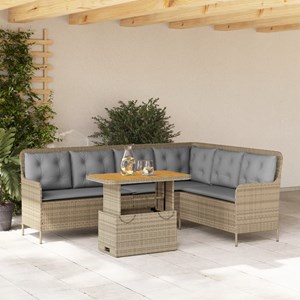 Maison exclusive - salon de jardin avec coussins 2 pcs beige résine tressée