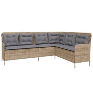 Maison exclusive - salon de jardin avec coussins 2 pcs beige résine tressée