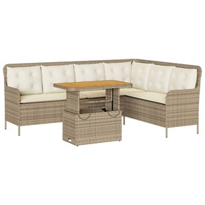 Maison exclusive - salon de jardin avec coussins 2 pcs beige résine tressée