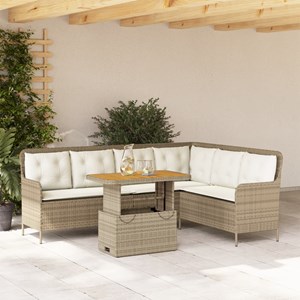 Maison exclusive - salon de jardin avec coussins 2 pcs beige résine tressée