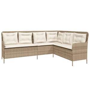 Maison exclusive - salon de jardin avec coussins 2 pcs beige résine tressée