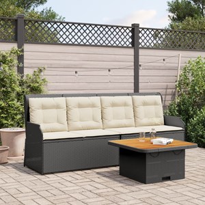 Maison exclusive - salon de jardin 3 pcs avec coussins noir résine tressée