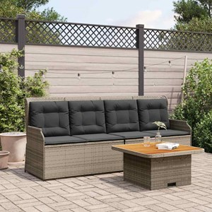 Maison exclusive - salon de jardin 3 pcs avec coussins gris résine tressée