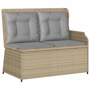 Maison exclusive - salon de jardin avec coussins 3 pcs beige résine tressée