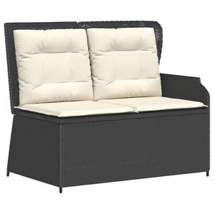 Maison exclusive - salon de jardin 4 pcs avec coussins noir résine tressée
