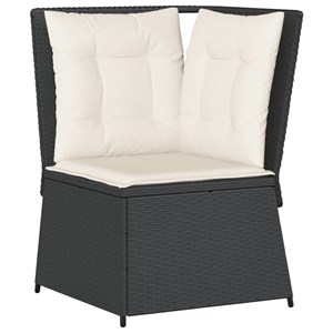Maison exclusive - salon de jardin 4 pcs avec coussins noir résine tressée