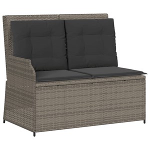 Maison exclusive - salon de jardin 4 pcs avec coussins gris résine tressée