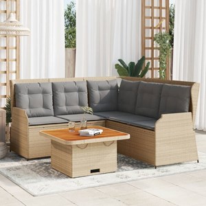 Maison exclusive - salon de jardin avec coussins 4 pcs beige résine tressée