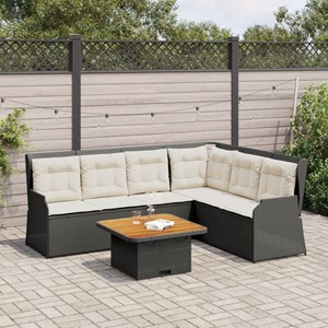 Maison exclusive - salon de jardin 5 pcs avec coussins noir résine tressée