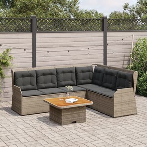 Maison exclusive - salon de jardin 5 pcs avec coussins gris résine tressée